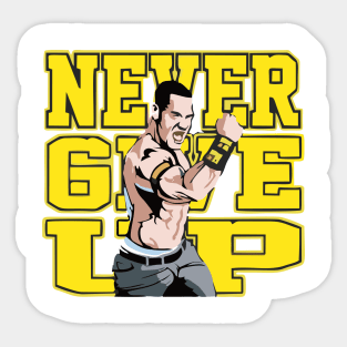 never give up Sticker